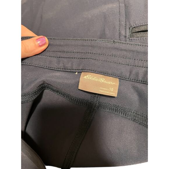 Eddie Bauer Womens Crop Nylon Blend Pants Navy Blue Size 10 Outdoor Hiking - Picture 6 of 7